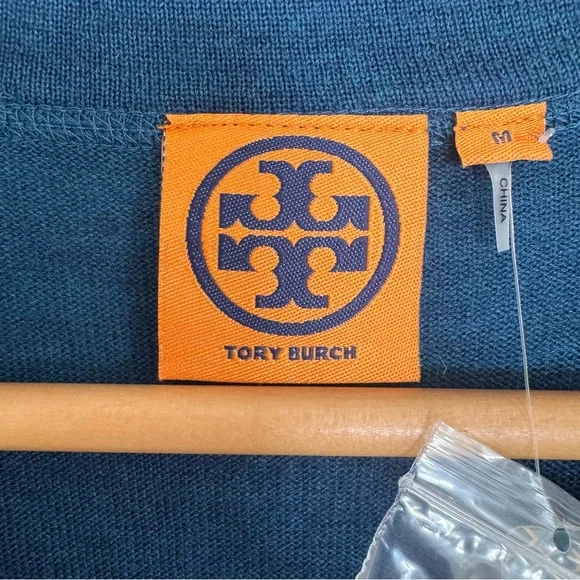 Tory Burch Merino Wool Cardigan – Winter Teal 💙✨ - Picture 2 of 12